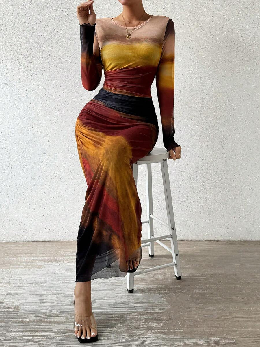 Felis™ - Long sleeve Maxi Dress