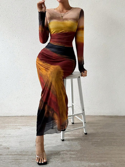 Felis™ - Long sleeve Maxi Dress