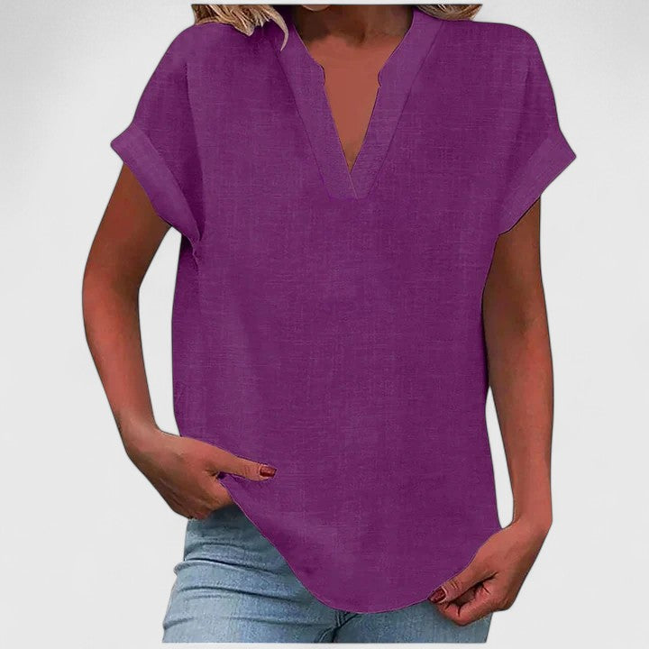 Stevie™ - Comfortable V-Neck Blouse