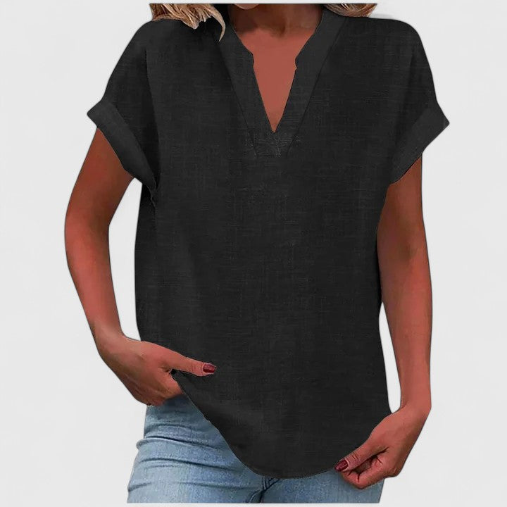 Stevie™ - Comfortable V-Neck Blouse