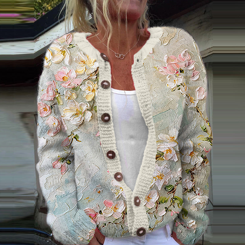 Malia | Vintage Floral Cardigan Sweater