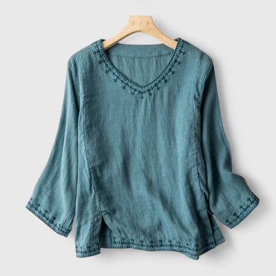 Aliyah™ - Elegant V-Neck Blouse