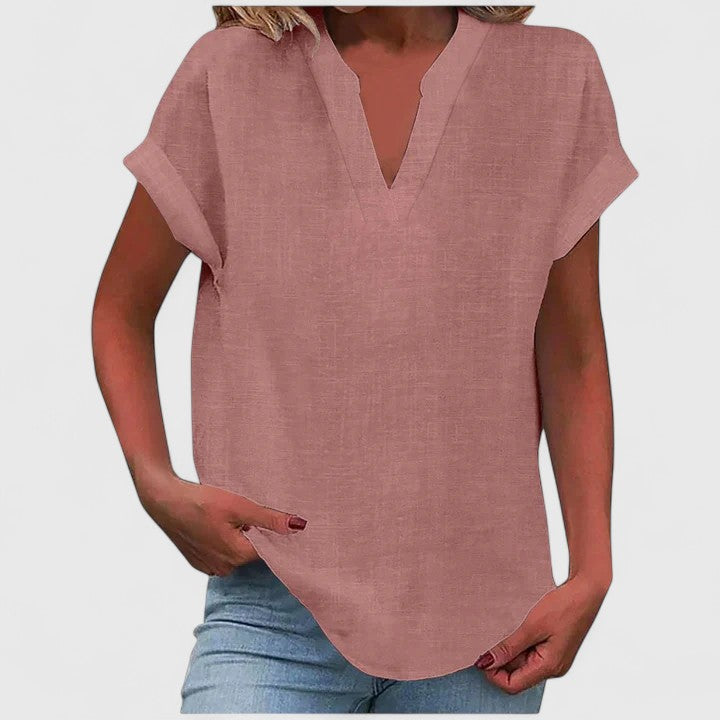 Stevie™ - Comfortable V-Neck Blouse