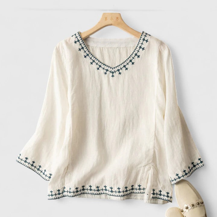 Aliyah™ - Elegant V-Neck Blouse