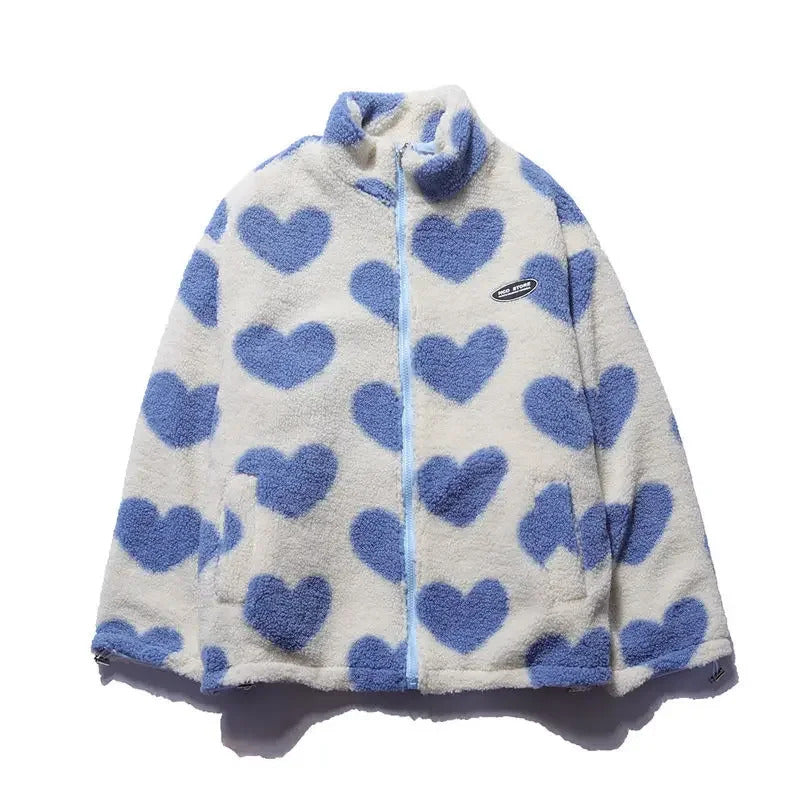 Evaleigh | Reversible Heart-Print Comfort Jacket
