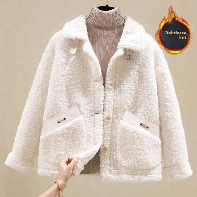 Queenie | Plush Short Lamb Jacket