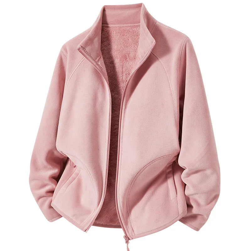 Faustina | Polar Fleece Stand Collar Jacket