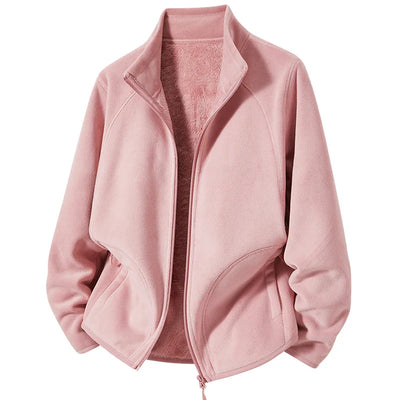 Faustina | Polar Fleece Stand Collar Jacket