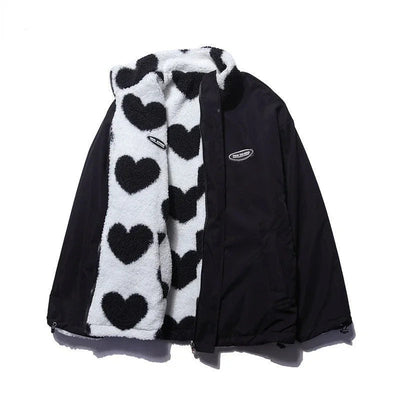 Evaleigh | Reversible Heart-Print Comfort Jacket