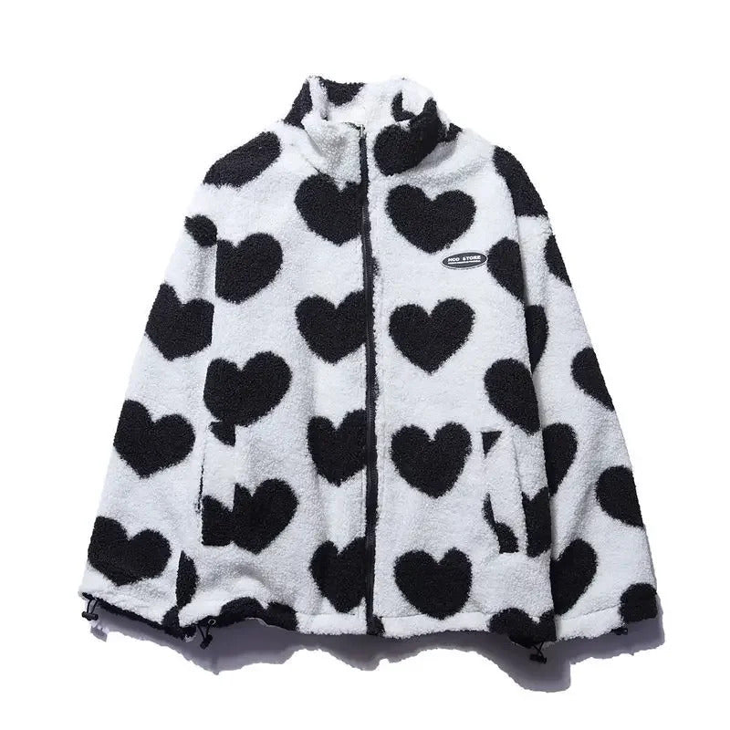 Evaleigh | Reversible Heart-Print Comfort Jacket