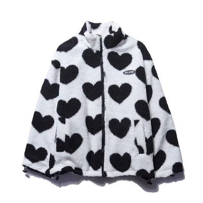 Evaleigh | Reversible Heart-Print Comfort Jacket
