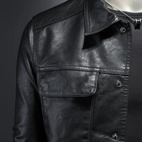 Declan | Premium Leather Jacket in Moto Style