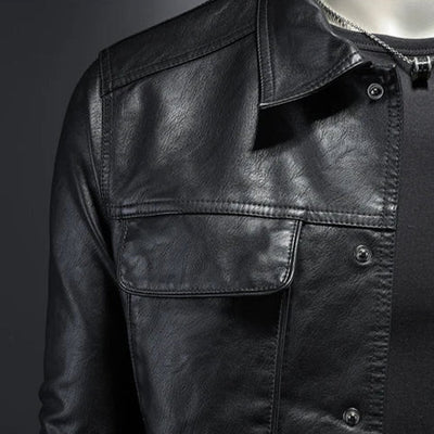 Declan | Premium Leather Jacket in Moto Style
