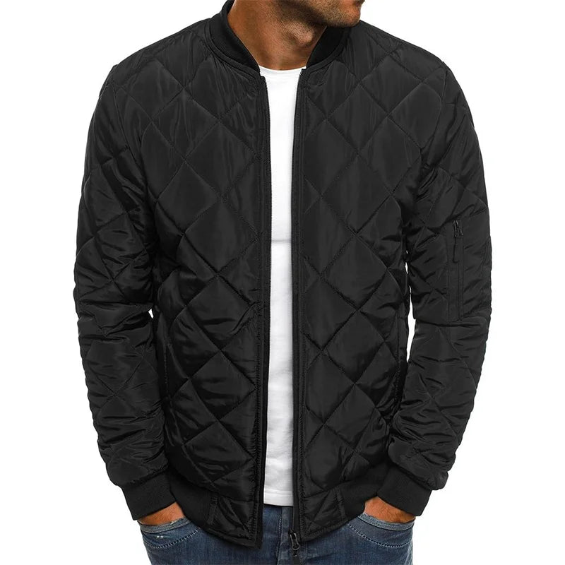 Evan | Cotton Jacket with Diamond Pattern