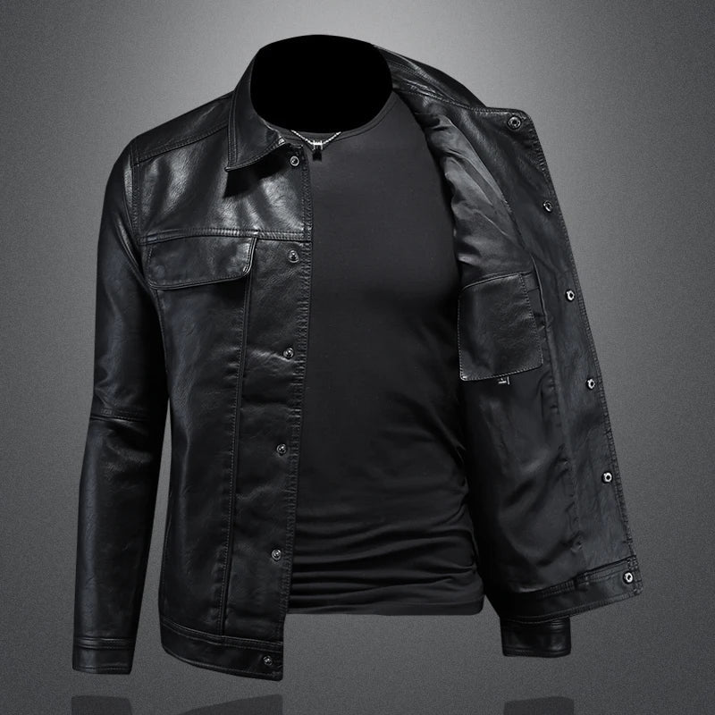 Declan | Premium Leather Jacket in Moto Style