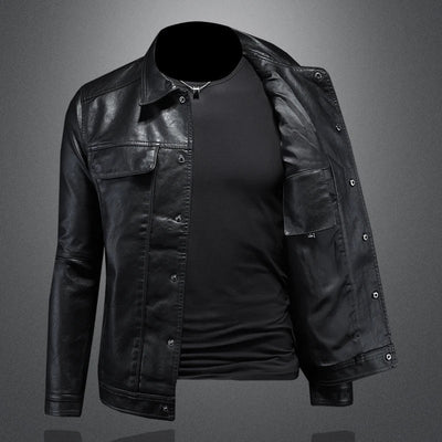 Declan | Premium Leather Jacket in Moto Style