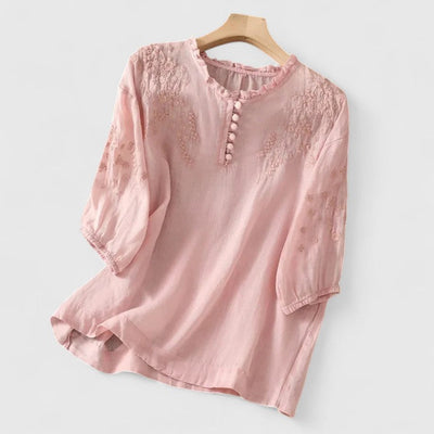 Lucille™ - Elegant Button-Front Blouse