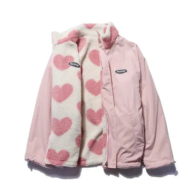 Evaleigh | Reversible Heart-Print Comfort Jacket