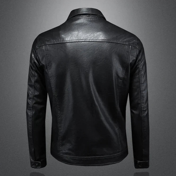 Declan | Premium Leather Jacket in Moto Style