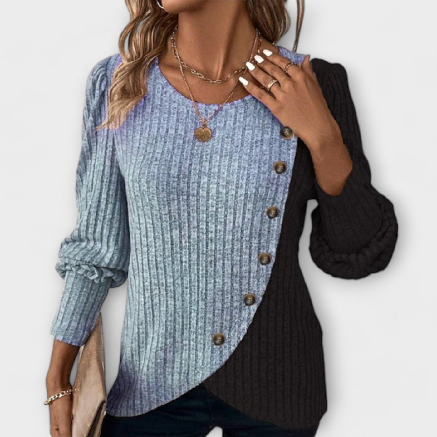 Alora™ - Elegant Knitted Blouse