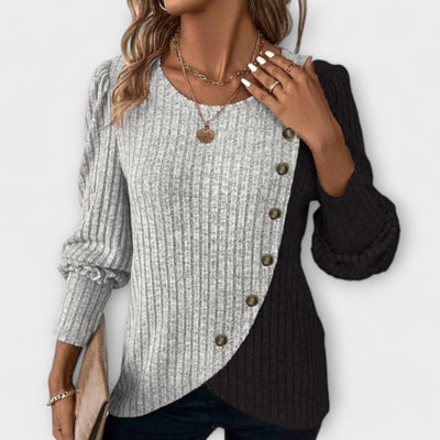 Alora™ - Elegant Knitted Blouse