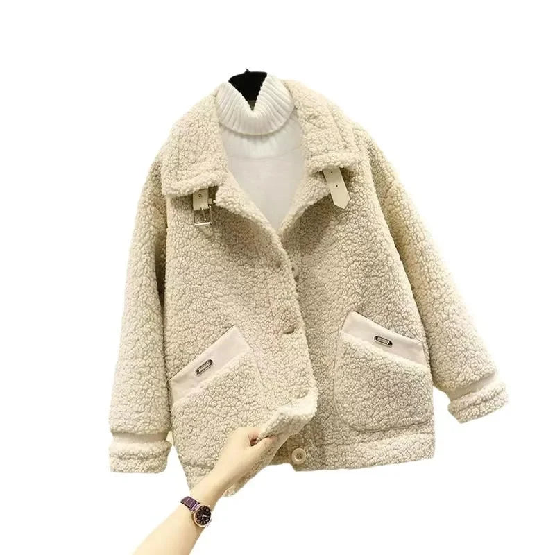Queenie | Plush Short Lamb Jacket