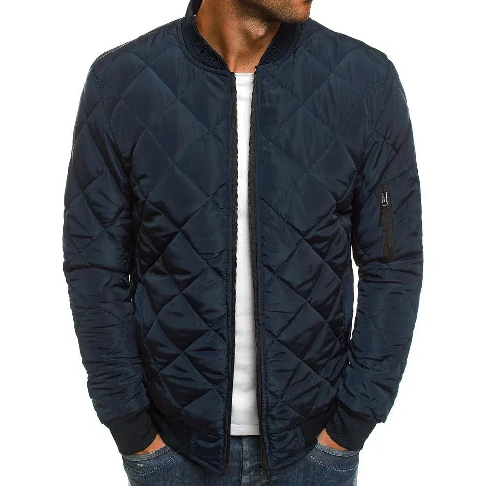 Evan | Cotton Jacket with Diamond Pattern