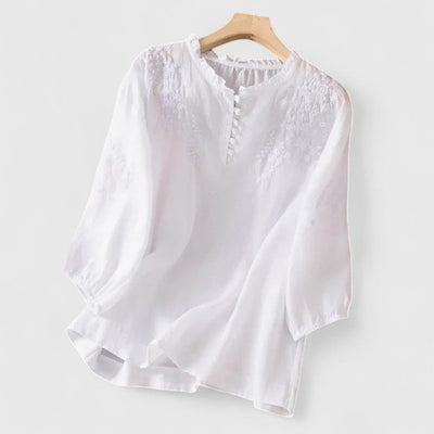 Lucille™ - Elegant Button-Front Blouse