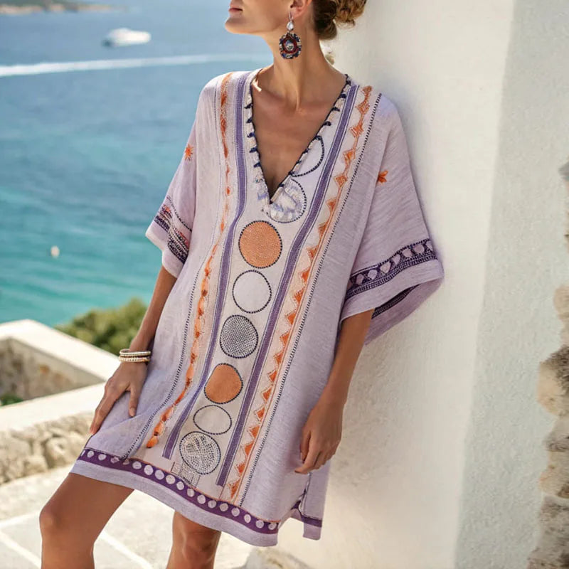 Evonie | Elegant & Comfortable Strand Dress for Effortless Beach Style