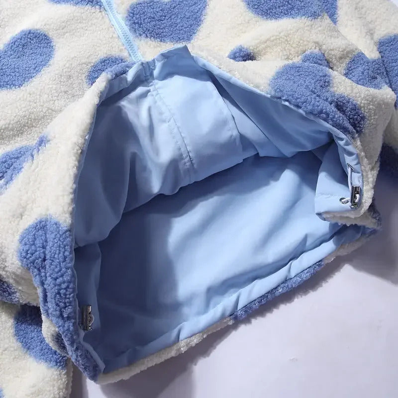 Evaleigh | Reversible Heart-Print Comfort Jacket