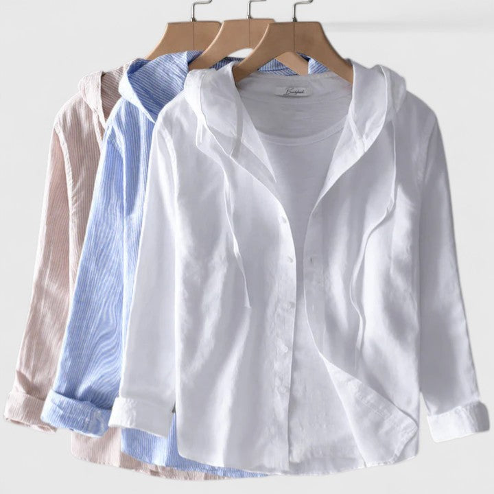 Elise™ - Elegant Hooded Blouse