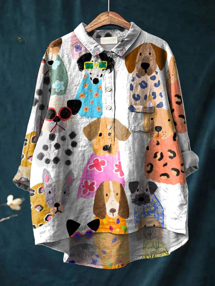 Makoira | Pawsitive Dog Print Shirt