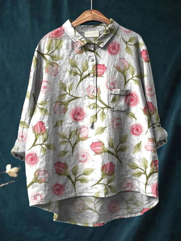Dorinda | Vibrant Floral Embroidered Shirt