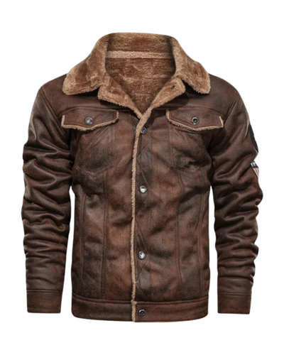 Benjamin | Warm Fleece Leather Jacket