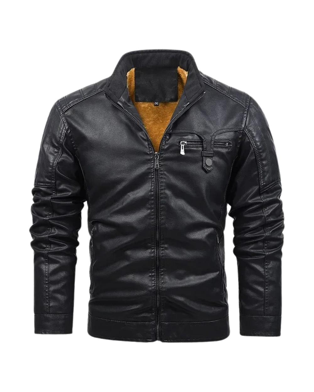 Jabez | Fleece Lined Leather Jacket