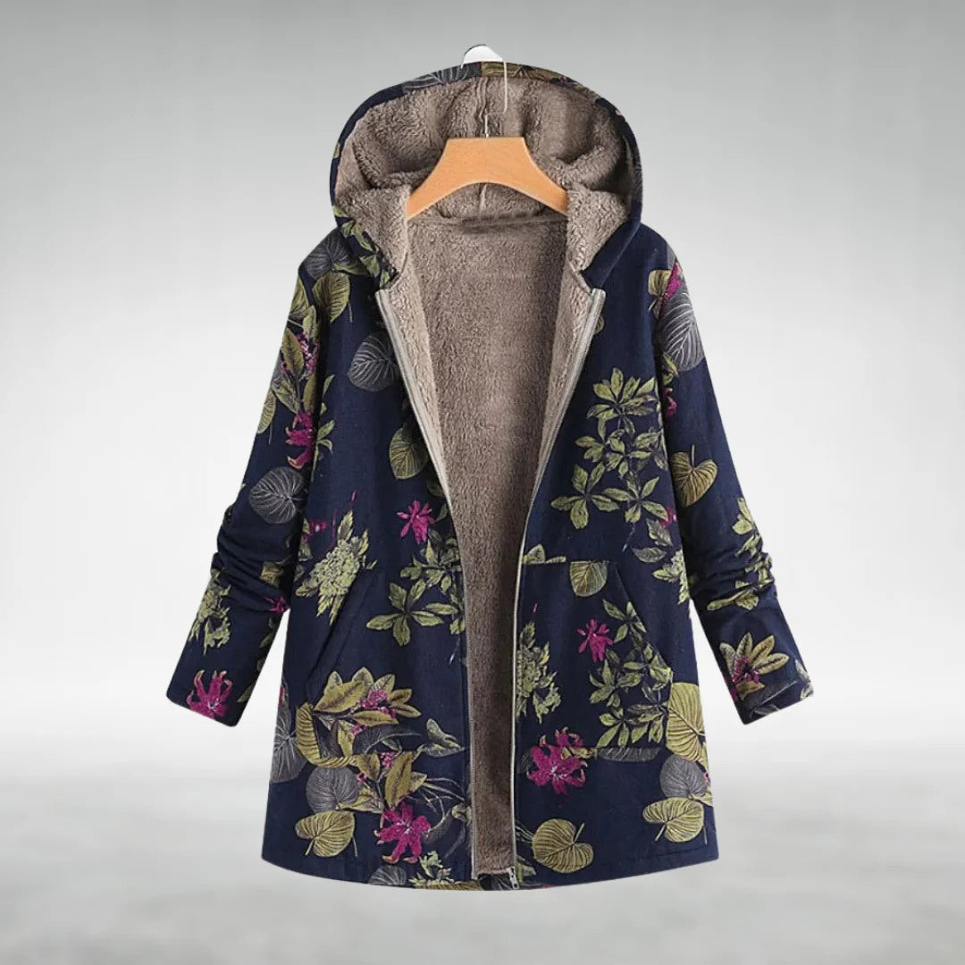 Analie | Stylish Fleece Jacket with Floral Design