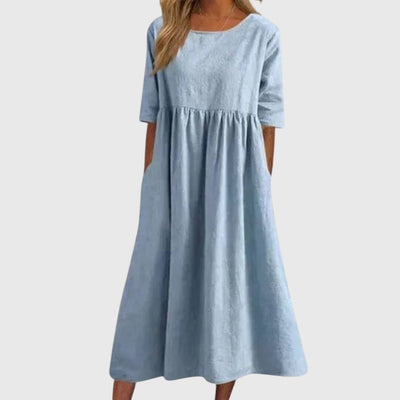 Aaliyah™ - Elegant Short-Sleeved Dress