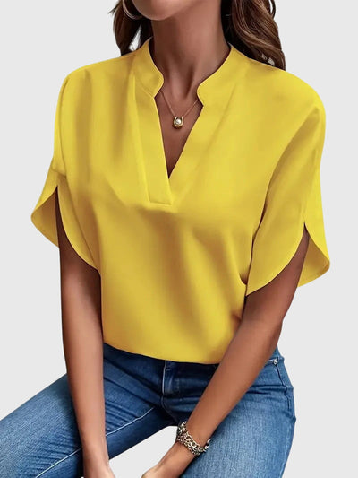 Poppy™ - Soft and Elegant V-Neck Shirt