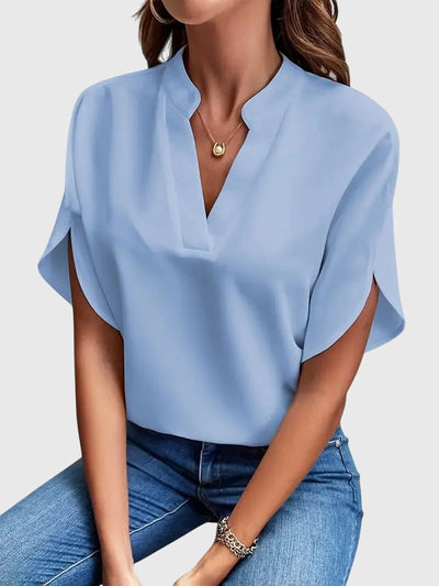 Poppy™ - Soft and Elegant V-Neck Shirt