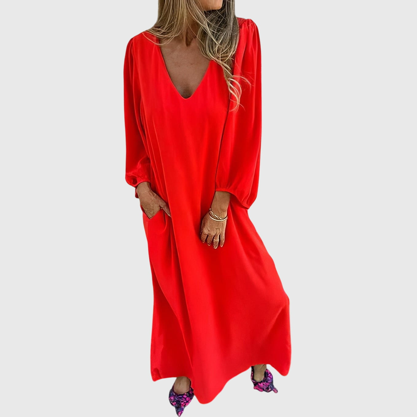 Olivia™ - Long Boho Dress with Pockets