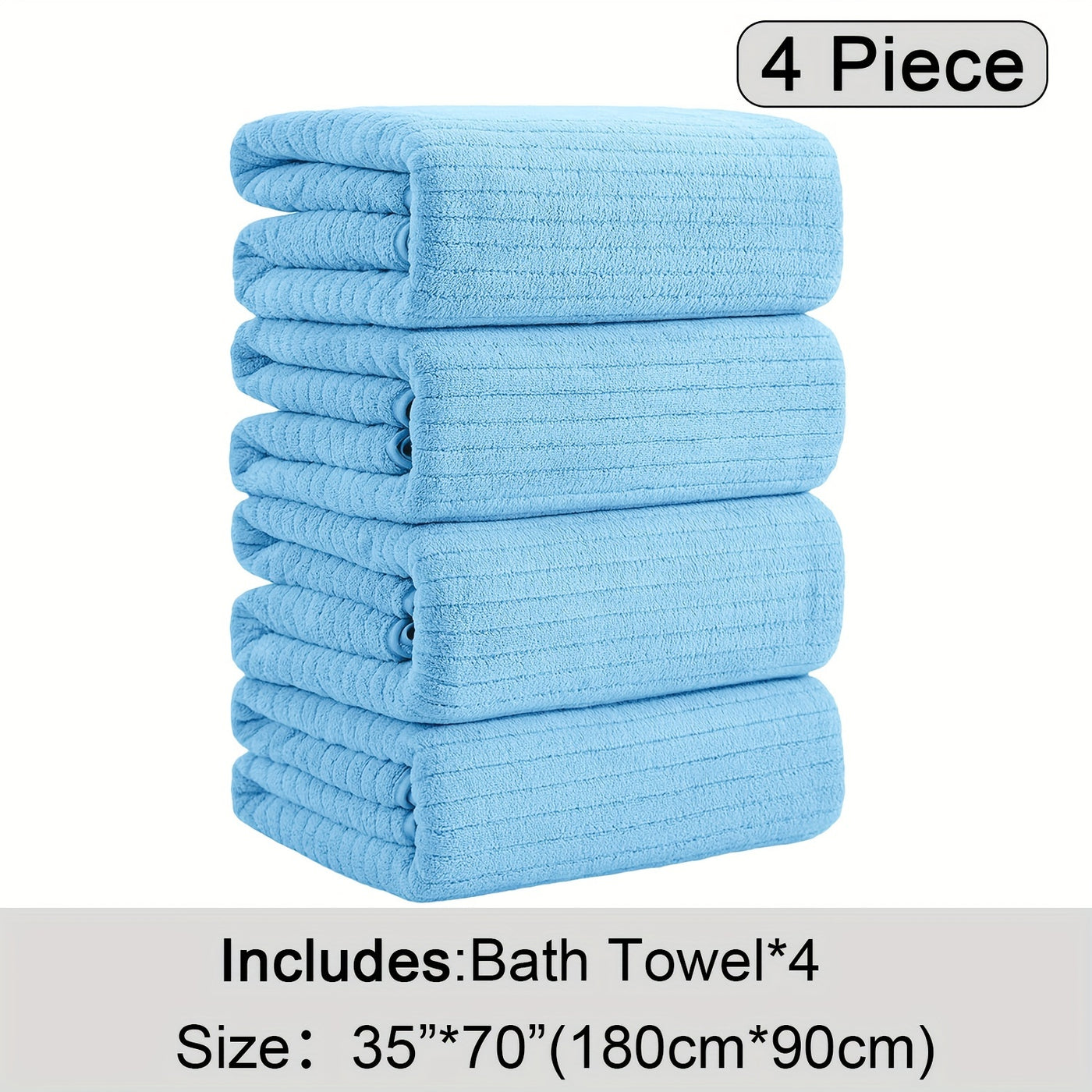 4 Pieces Soft Bath Towels