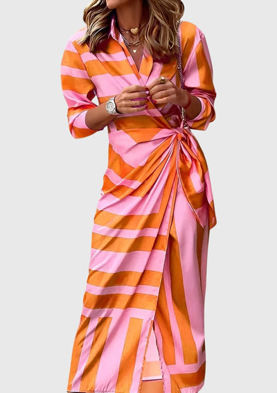 Hannah™ - Elegant Wrap Dress with Print