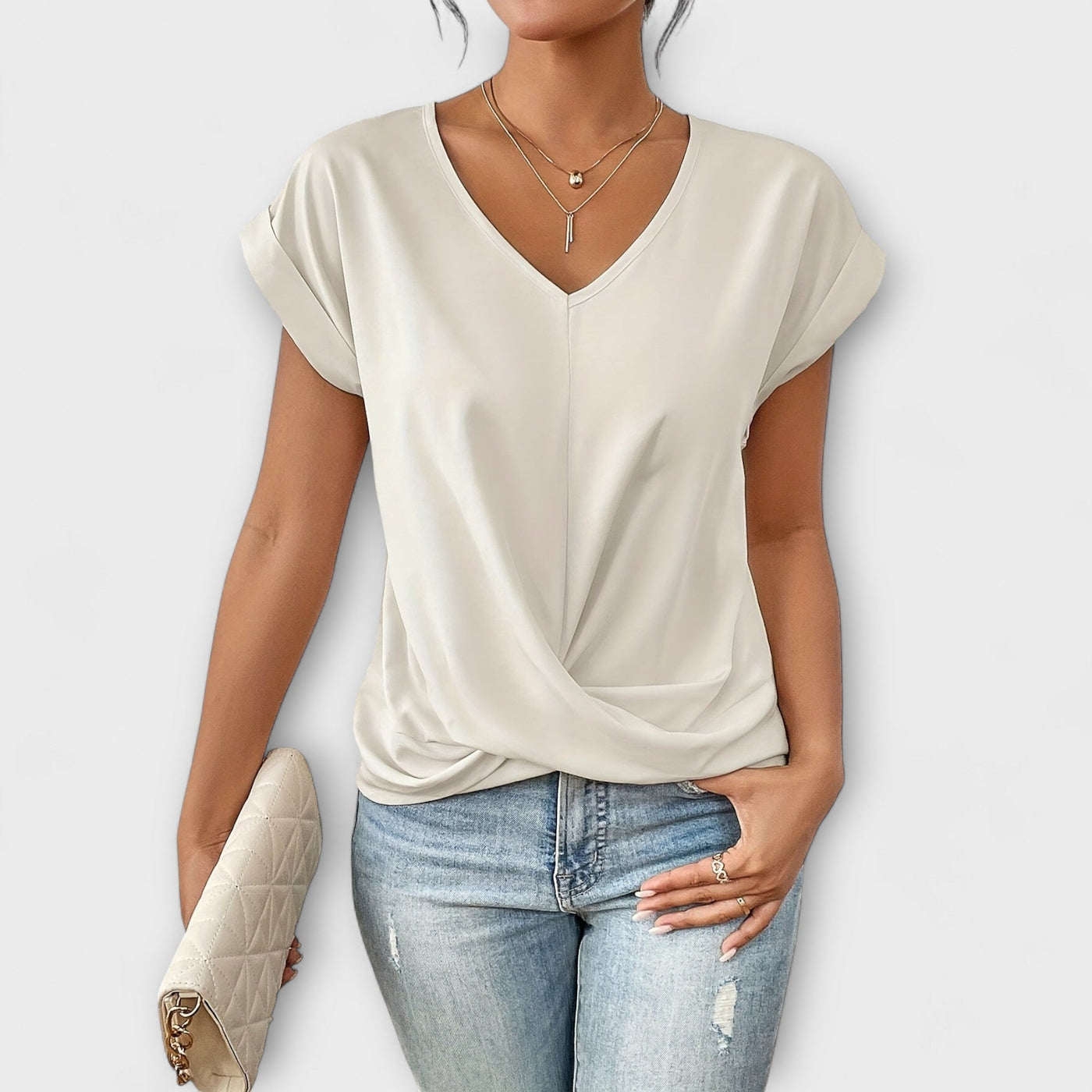 Vanessa™ - Elegant V-neck Top
