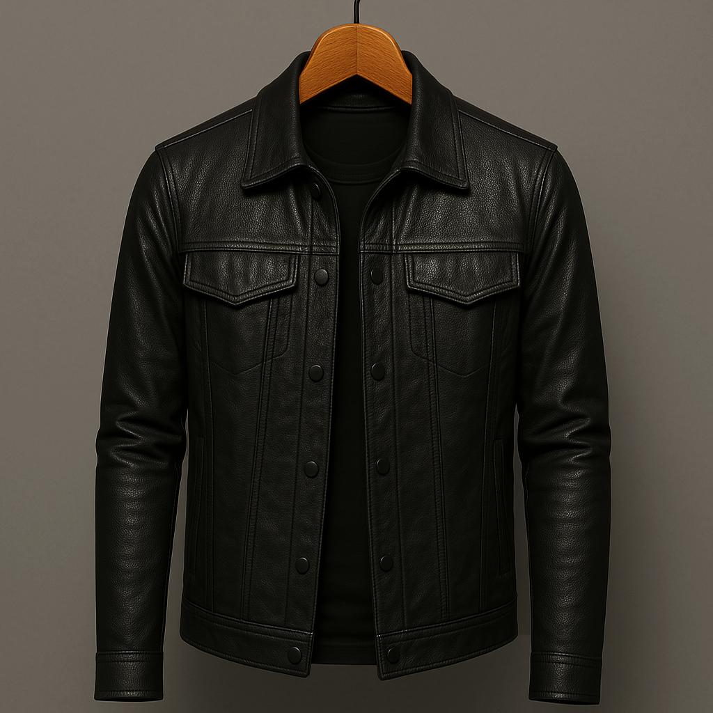 Declan | Premium Leather Jacket in Moto Style