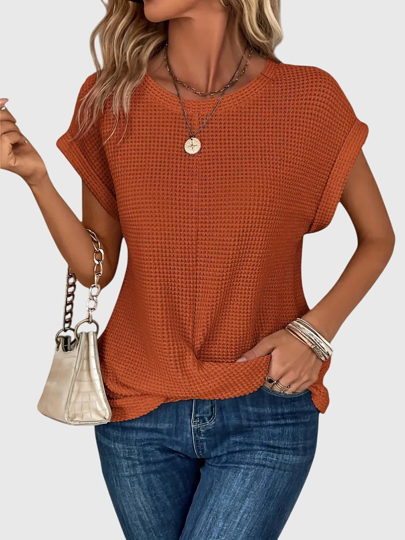 Celine™ - Elegant Blouse with Crew Neck
