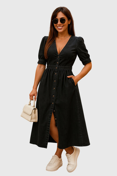 Isabella™ - Elegant Denim Dress