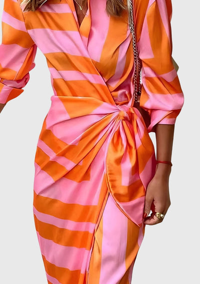 Hannah™ - Elegant Wrap Dress with Print