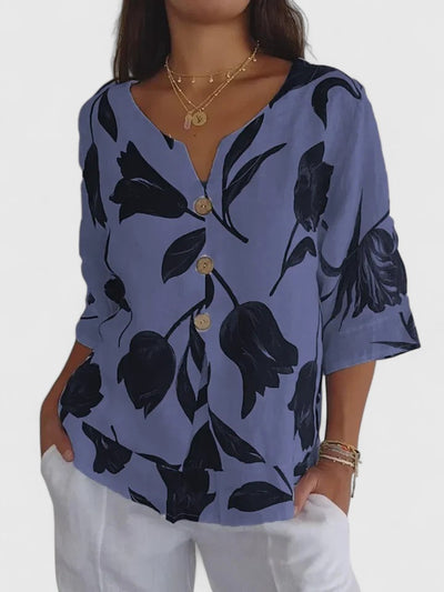 Reese™ - Comfortable V-Neck Blouse