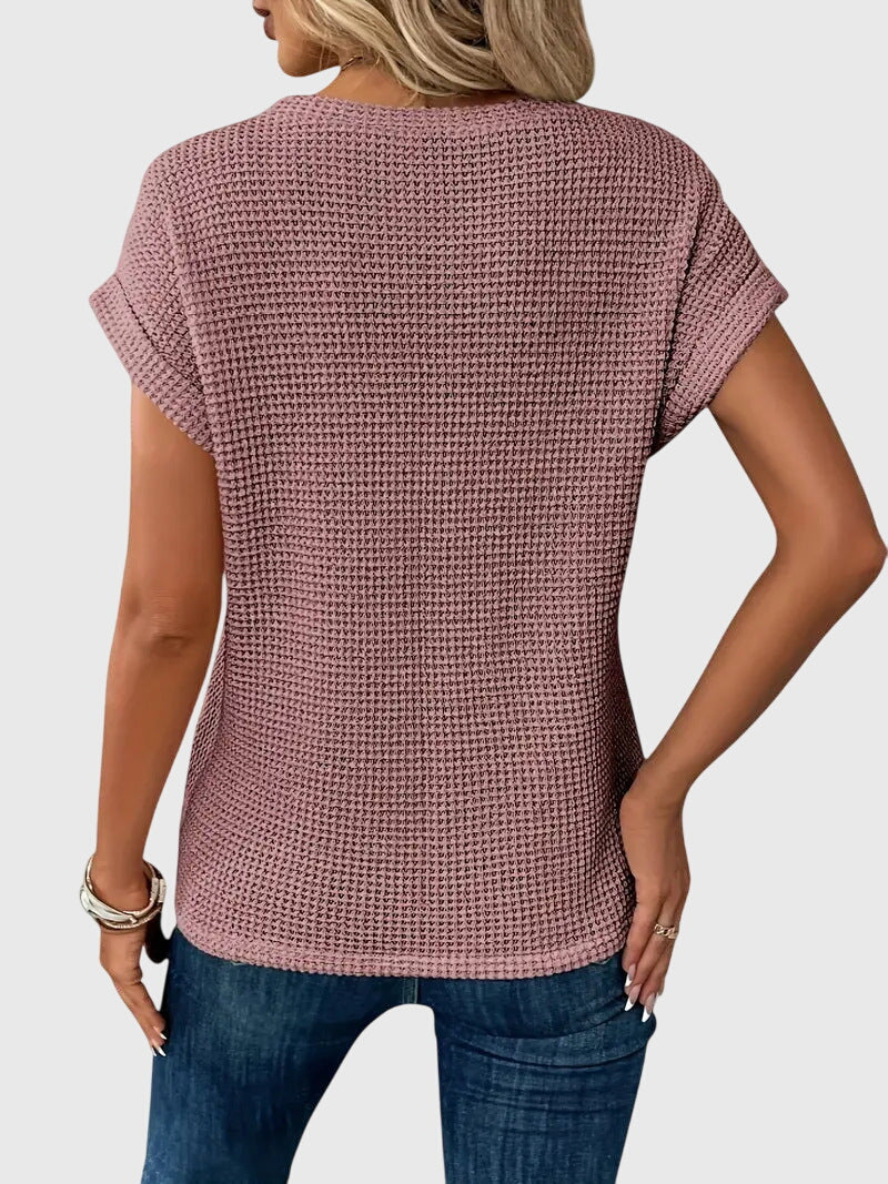 Celine™ - Elegant Blouse with Crew Neck
