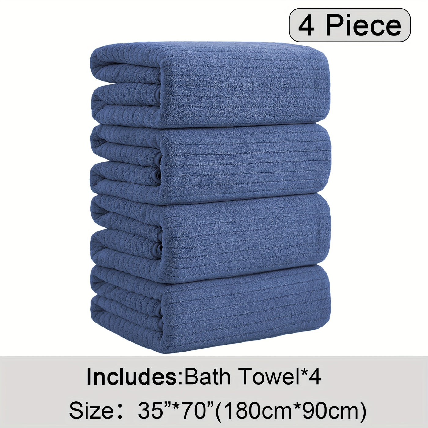 4 Pieces Soft Bath Towels